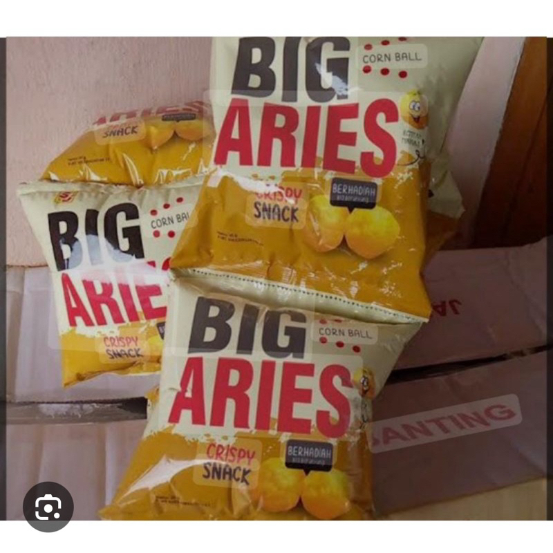 

Big ARIES crispy corn Ball snack renteng