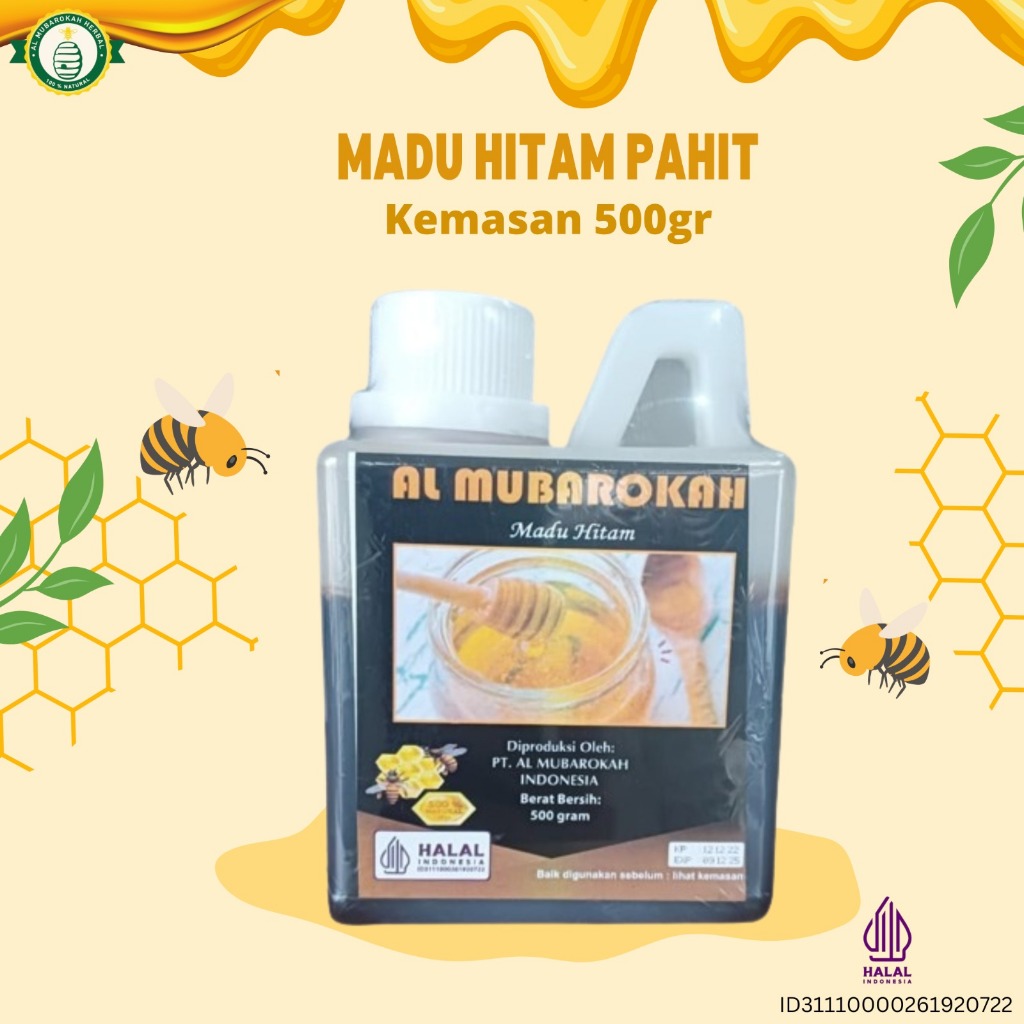 

AL MUBAROKAH - Madu Hitam Pahit Al Mubarokah Kemasan 500gr