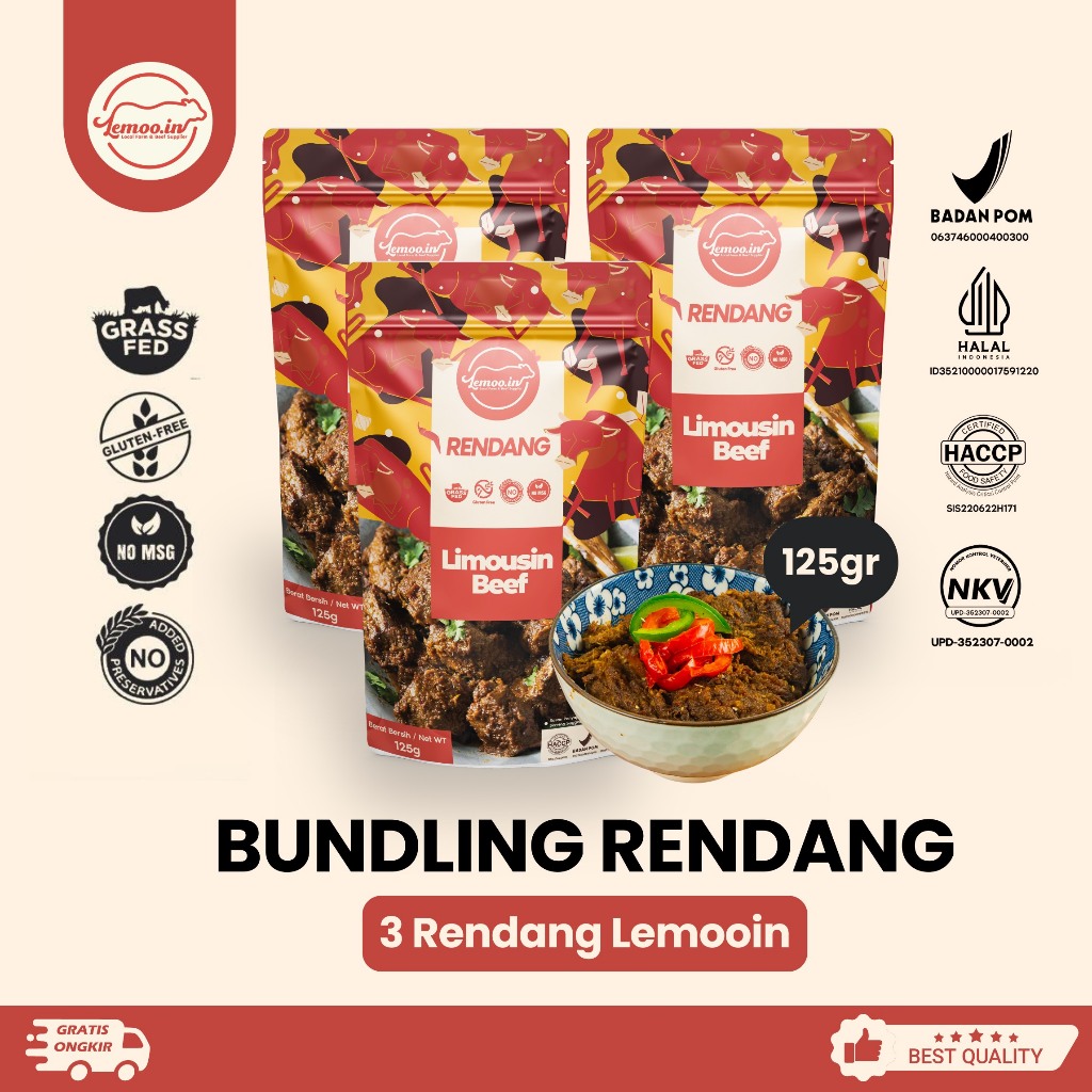 

LEMOOIN Bundling 3 Rendang Daging Sapi