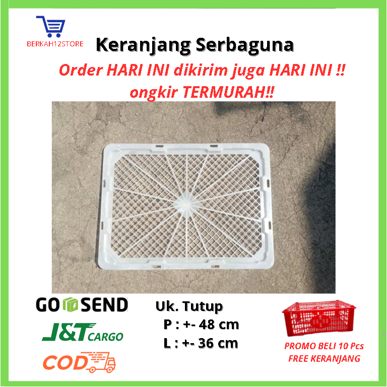 TUTUP KERANJANG KELENGKENG PLASTIK SERBAGUNA BEKAS PLASTIK SAYUR WARNA PUTIH