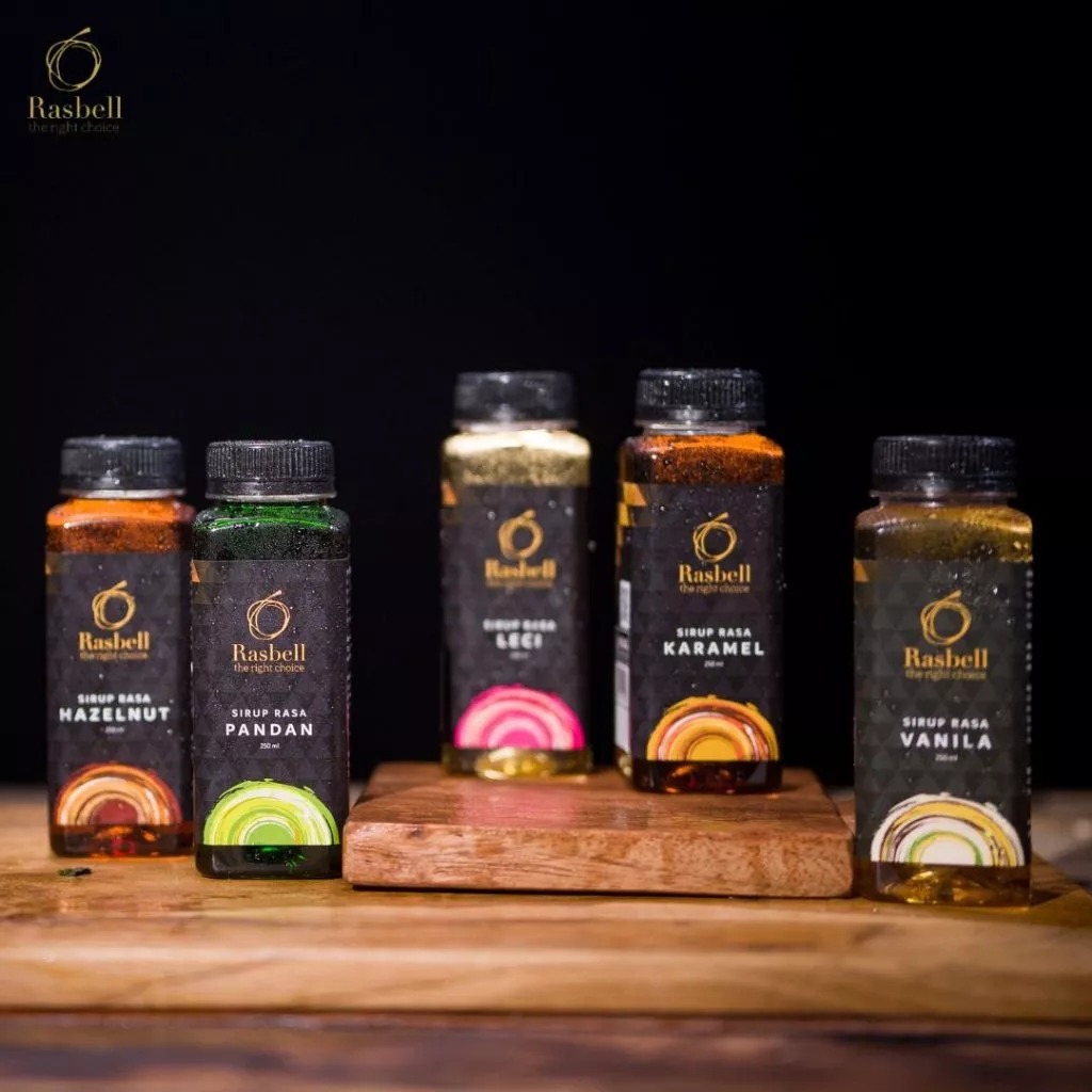 

Sirup rasbell 250ml All Variant - Hazelnut Caramel Vanila Leci Pandan Royal Molasses Strawberry