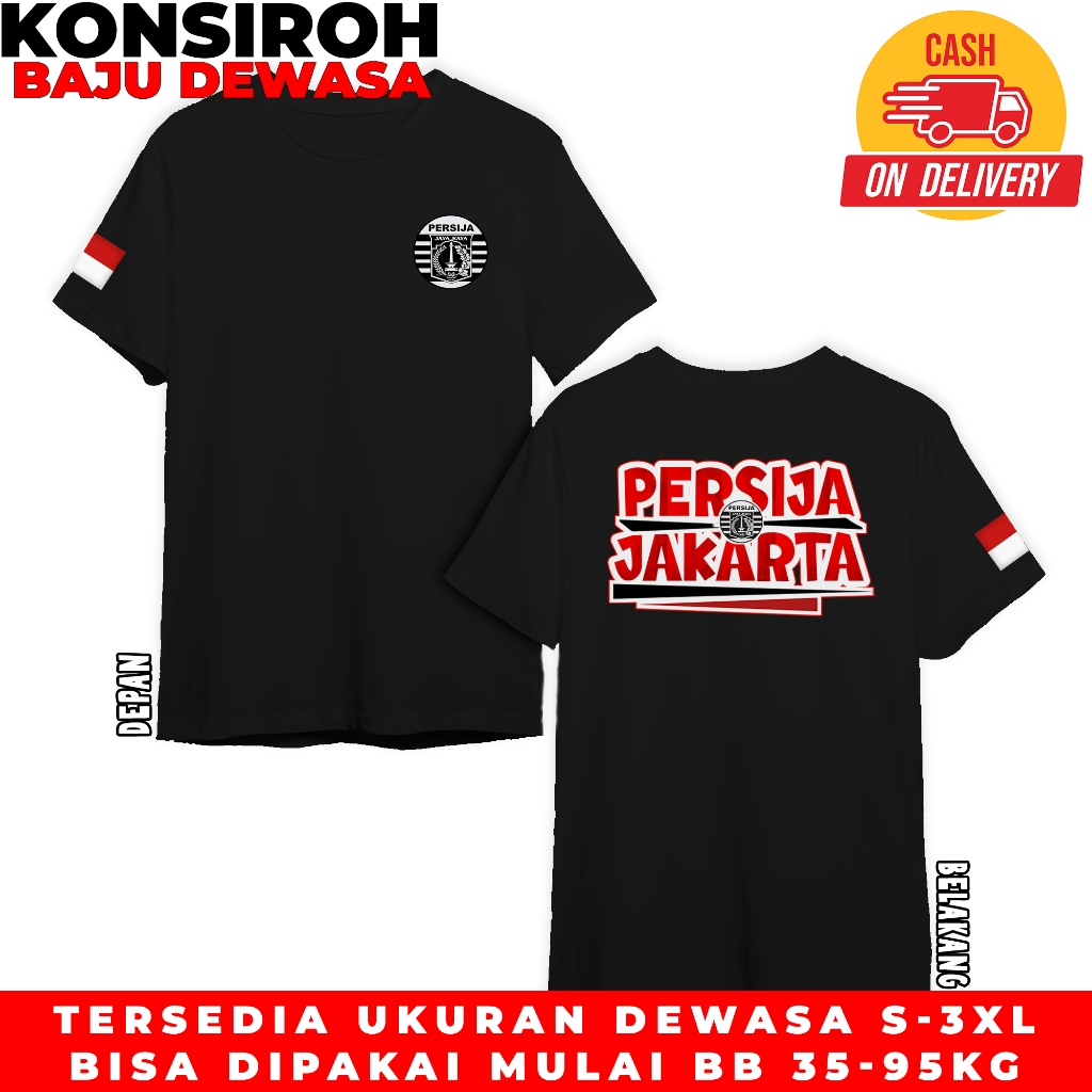 Kaos Dewasa Persija Jakarta Est 1928 Baju Supporter Sepak Bola Persija Tshirt Supporter Bola Persija