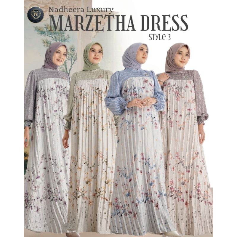 [BISA COD]MARZETHA DRESS STYLE 3 NADHEERA LUXURY/MARZETA/MARYETA/MARJETA/ARZETA/KONDANGAN/LEBARAN/BA