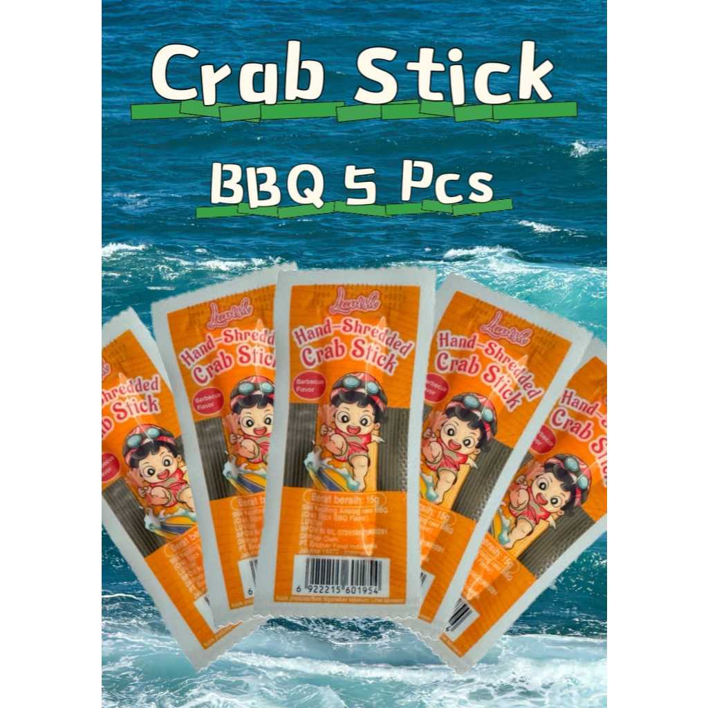 

Luvish Crab Stick 5 PCS Rasa Spicy dan BBQ Cemilan Santai Cemilan Kantor Viral