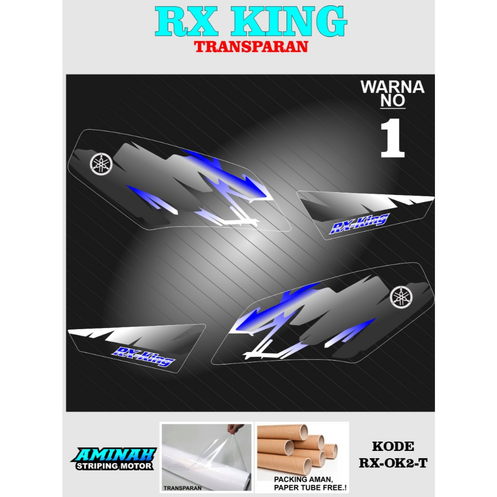 Striping RX KING Variasi Stiker Transparan Bening RXOK2T