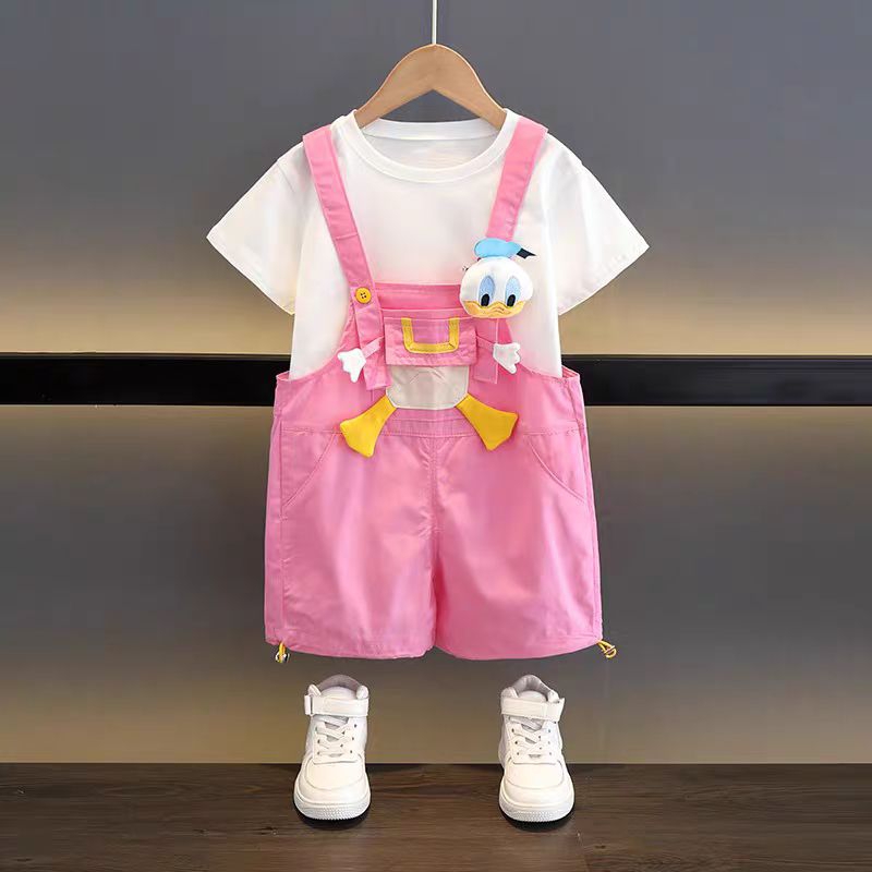 OVERALL PINK  DUCK (90-140)