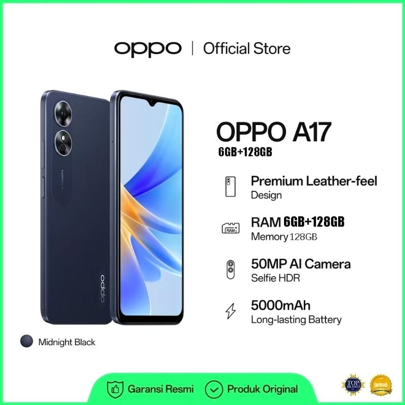 READY STOK OPPO A17 RAM 6/128GB GARANSI RESMI