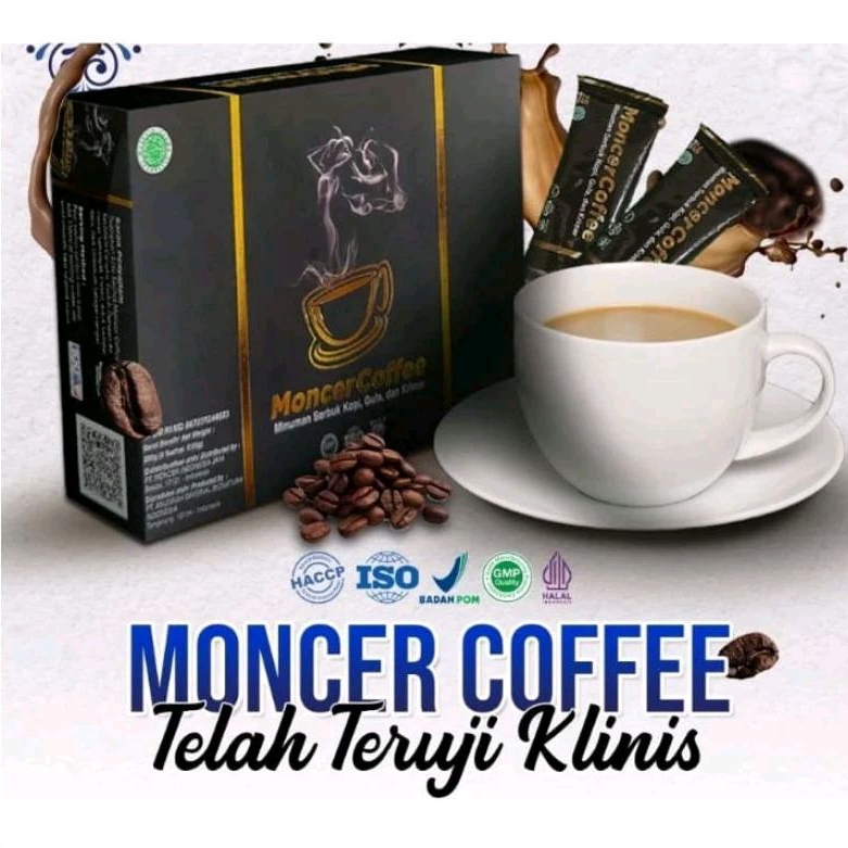 

MONCEER COFFEE, Coffeenya Pria Dewassa Herbal HalaL Teruji Klinis 100% Original