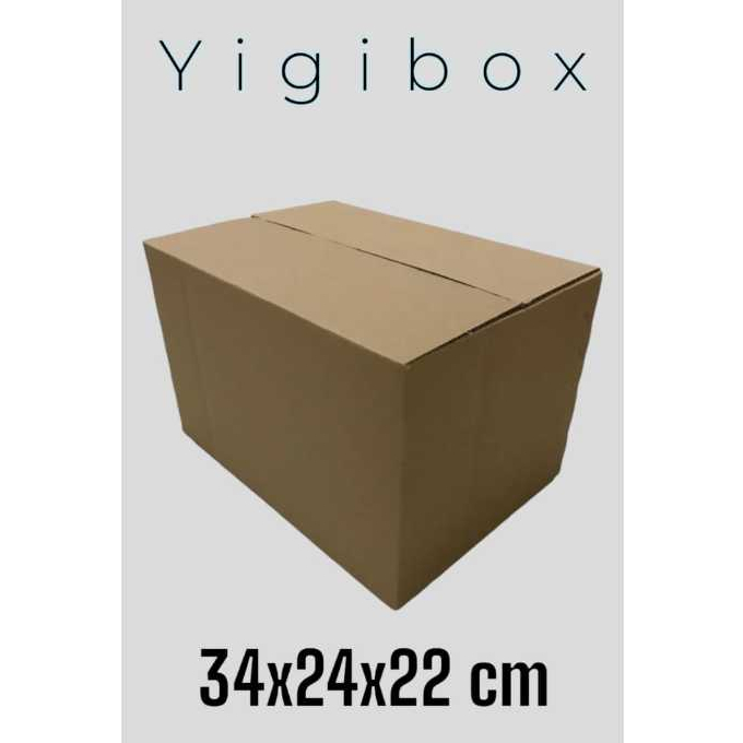

Kardus Karton Box Ukuran 34x24x22 CM.... ST Single Wall Polos Untuk Packing Souvenir dll