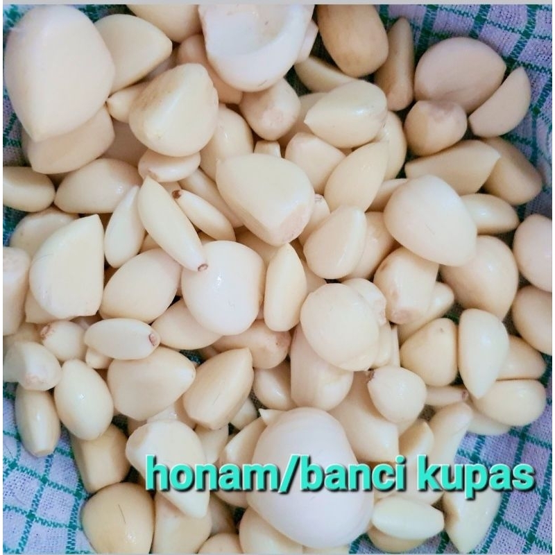 

BAWANG PUTIH HONAM/BANCI, BAWANG PUTIH BIASA KUPAS, BAWANG PUTIH HONAM KUPAS KULIT, FRESH/bawang putih