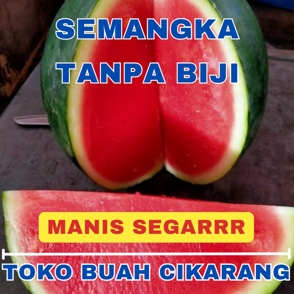 

(BISA COD) PROMOO BUAH SEMANGKA TANPA BIJI BERAT 3-4 KG TOKO BUAH CIKARANG