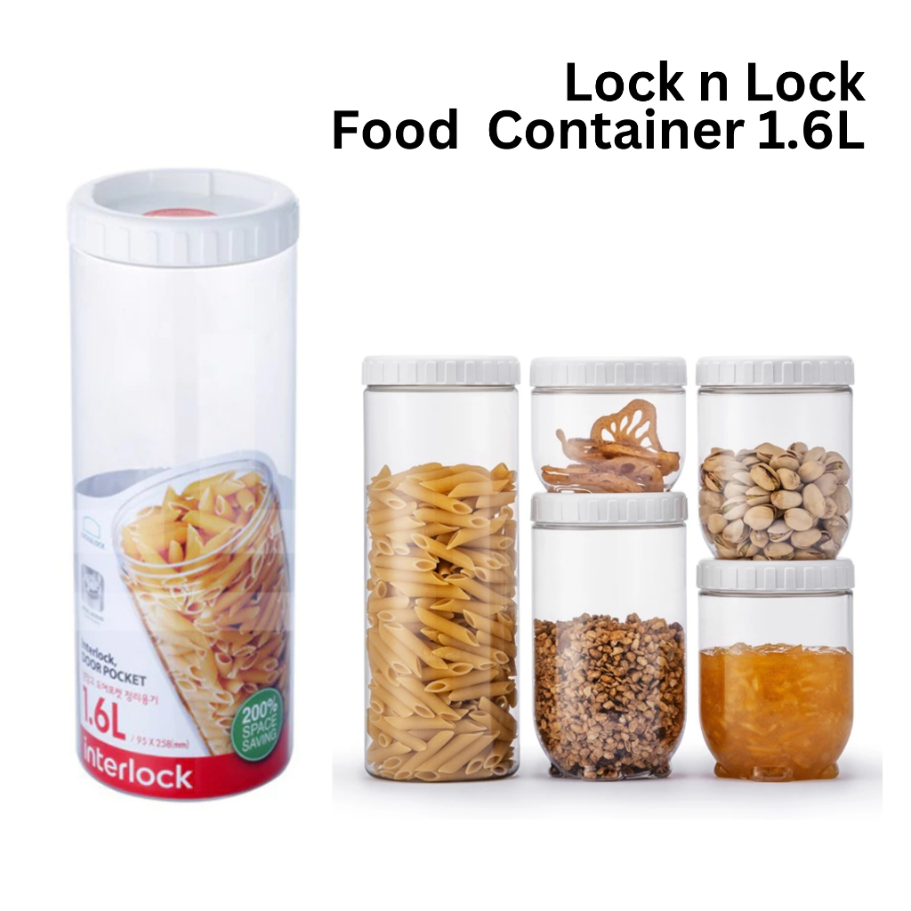 LOCK N LOCK , Lock & Lock Toples Kotak Makanan Interlock 1,6 Liter, [Lock n Lock] INL303 Interlock 1