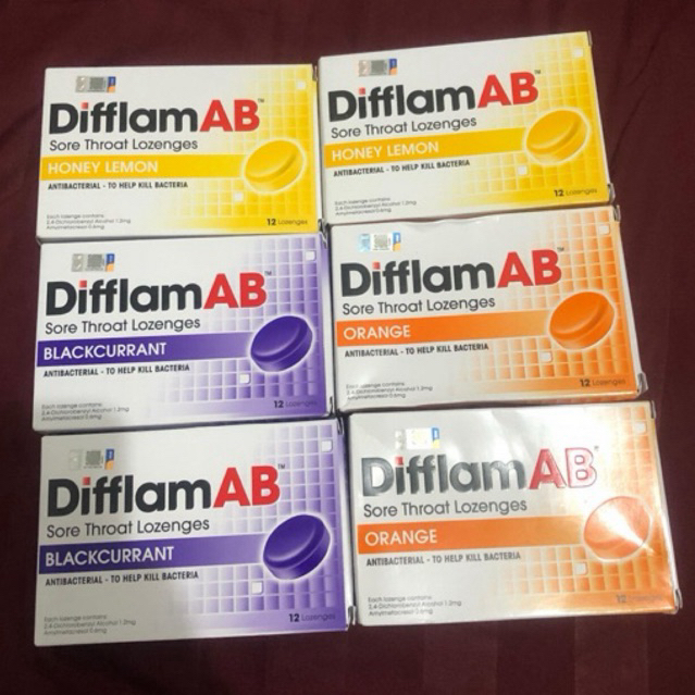 DIFFLAM LOZENGES PERMEN OBAT TENGGOROKAN ISI 12