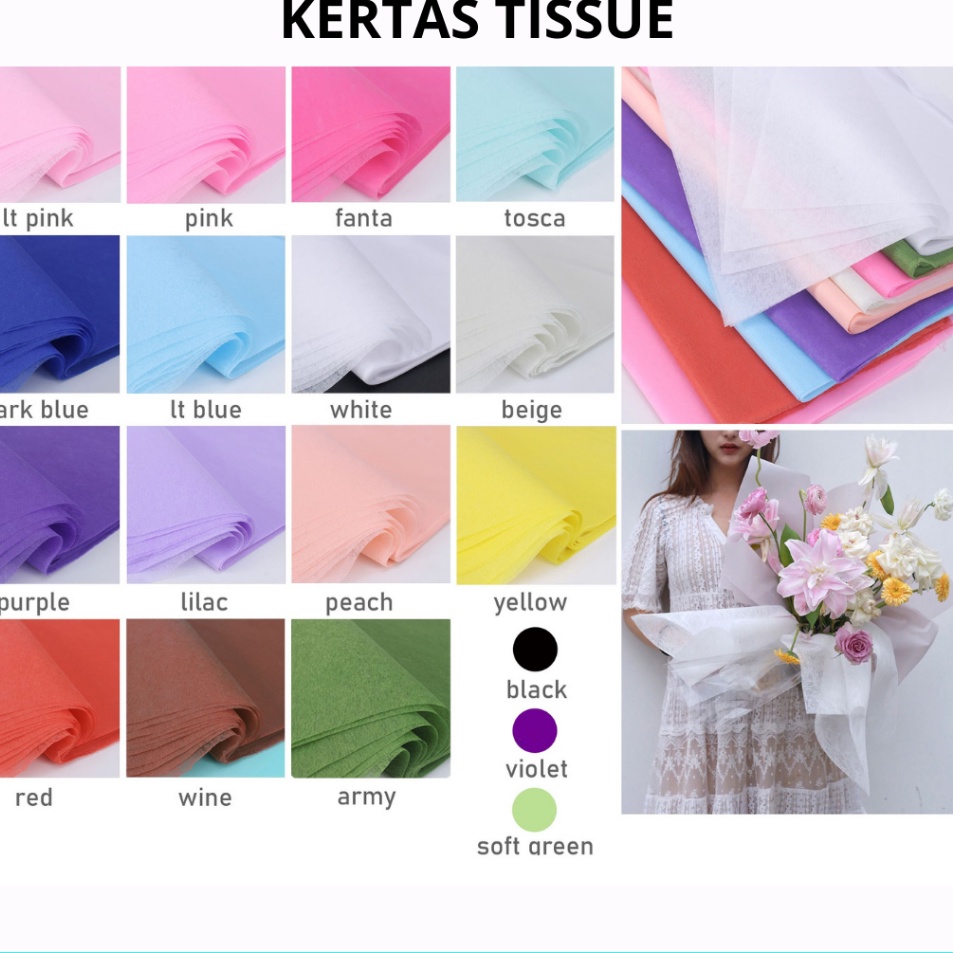 

Grosir Puas 38 LembarKertas Tissue Buket Cello wrapping