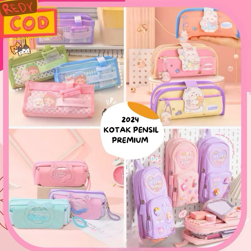 

Pomponi Kotak Pensil 3D Kain Kapasitas Besar Kawaii Pensil Case Lucu Anak Sekolah