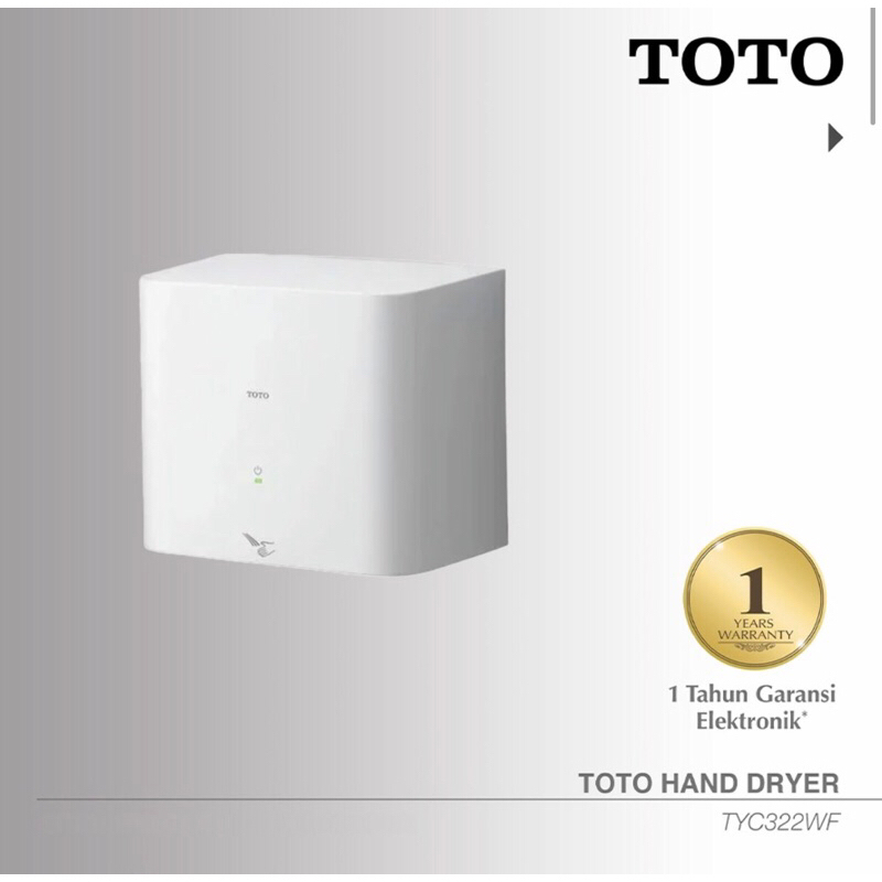 HAND DRYER TOTO TYC322WF | PENGERING TANGAN TOTO PUTIH