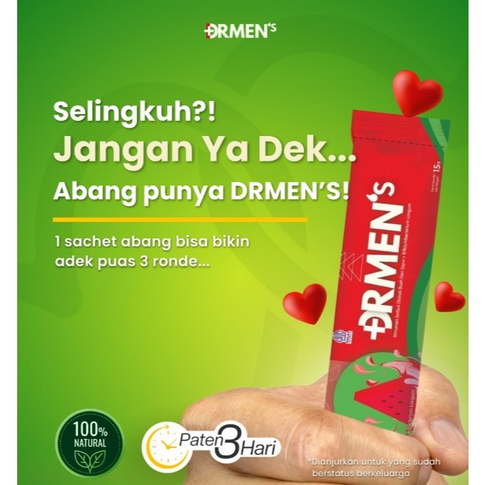 Ecer 1 Sachet Minuman Stamina pria perkasa kuat keras - dr mens rasa semangka asli original penggant
