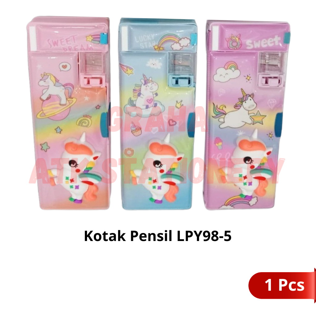 

Kotak Pensil + Rautan Magnet Unicorn LPY98-5 / Tempat Pensil / Pencil Case + Rautan Magnet Unicorn