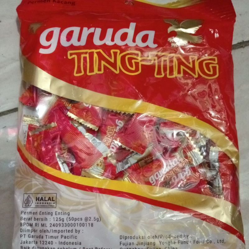 

GARUDA TINGTING permen kacang sak 125g(50pcs@2.5g)