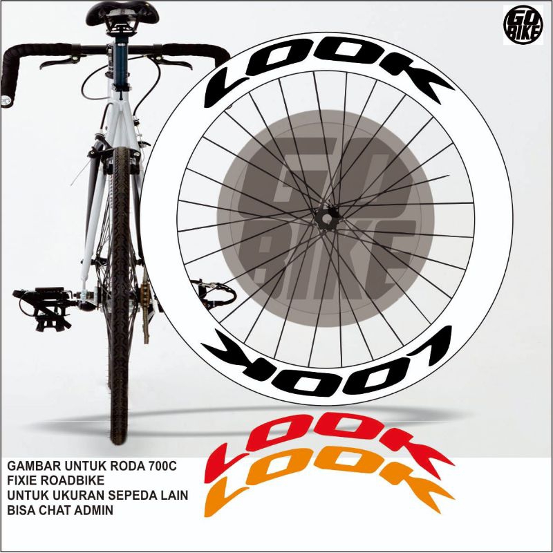 stiker velg sticker rims fixie roadbike 700c LOOK