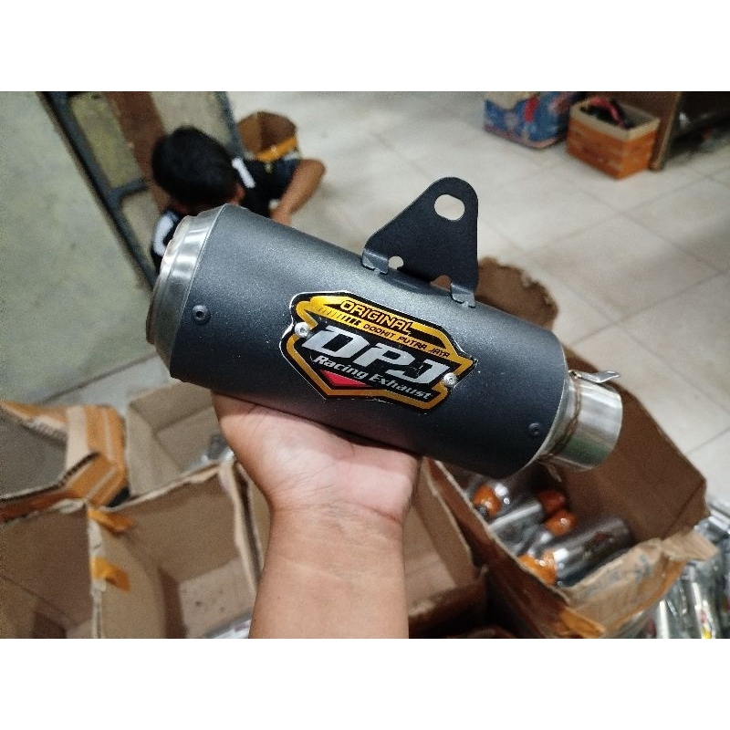 SLENCER KNALPOT RACING DPJ DRAG GP1 BLACK COTING KNALPOT RACING BLACK COTING GP1 SLENCER KNALPOT RAC