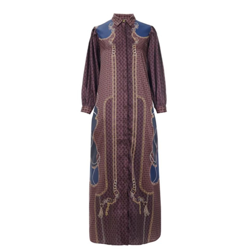 Luminosa Shirt Dress - Maroon
