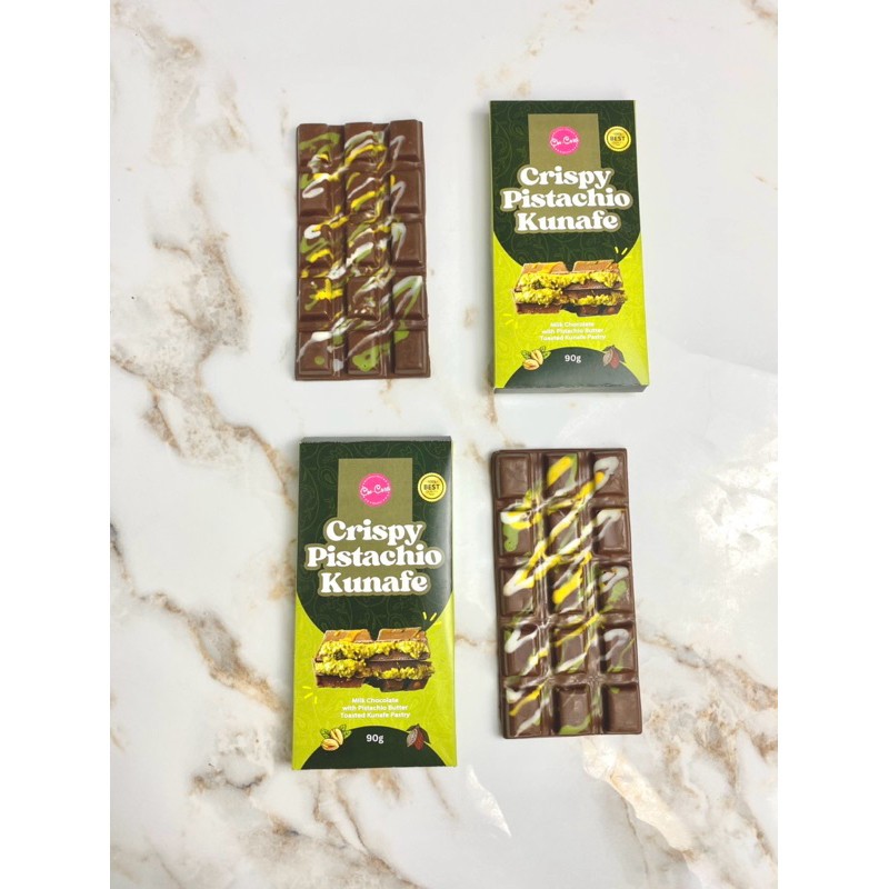 

Chocolate Bar Crispy Pistachio Kunafe | Coklat Viral Dubai