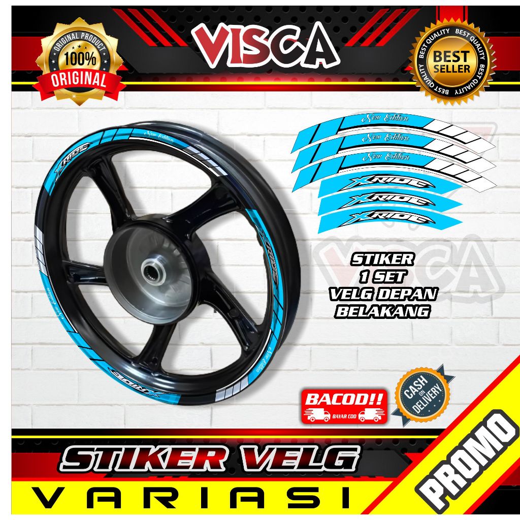 Stiker Velg - Sticker Velk - Stiker Cutting Velg - Stiker Velg X Ride A04 ring 14