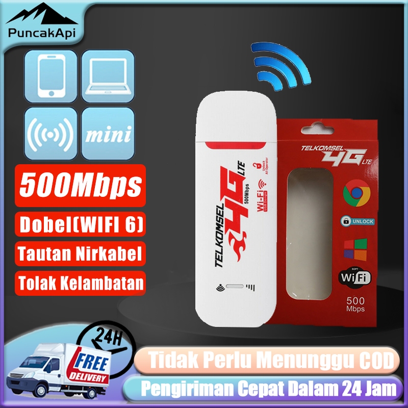 Portable Modem Wifi Modem WIFI USB 500Mbps 4g Portable Mobile WiFi Portable Semua Operator LTE Modem