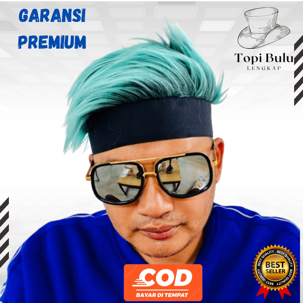 wig pria 100% premium wig rambut pria / topi rambut