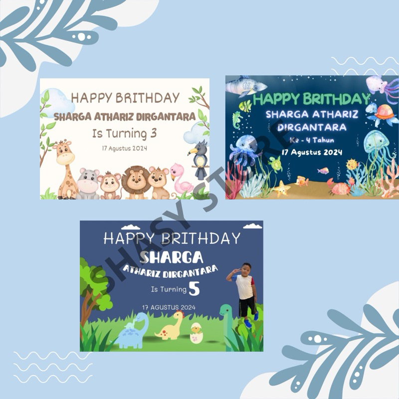 

stiker ulang tahun , stiker tasyakuran aqiqah ,stiker khitan, stiker tedak siten dll