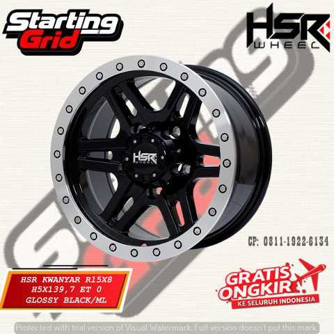 Velg Mobil Racing Hsr Ring 15 Untuk  Feroza, Taft, CJ, Escudo, Grand Escudo, Jimny, Katana