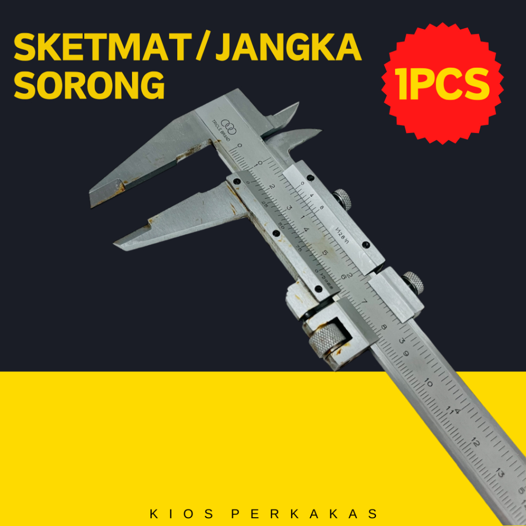 

sketmate / jangka sorong panjang 20cm Alat Pengukur Benda Kerja Penggaris