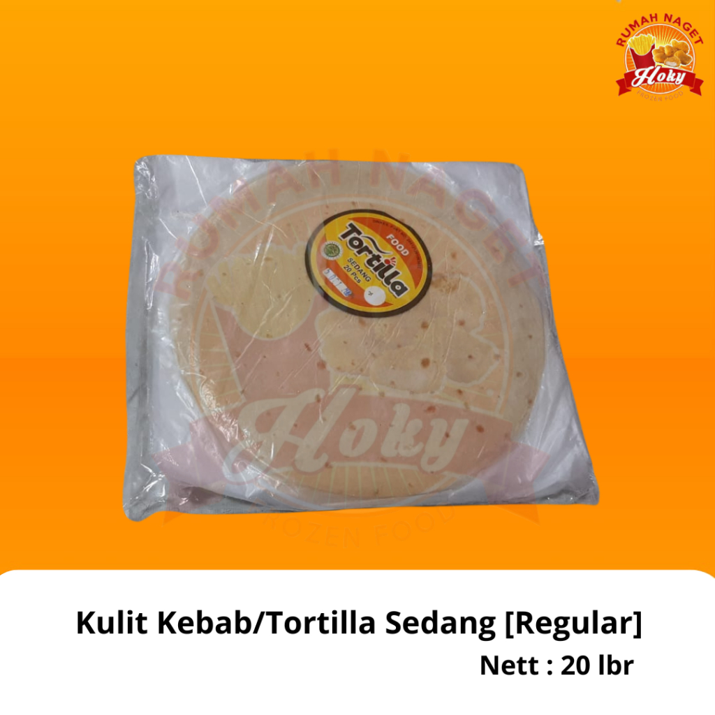 

Kulit Kebab / Tortilla Regular Sedang isi 20lbr