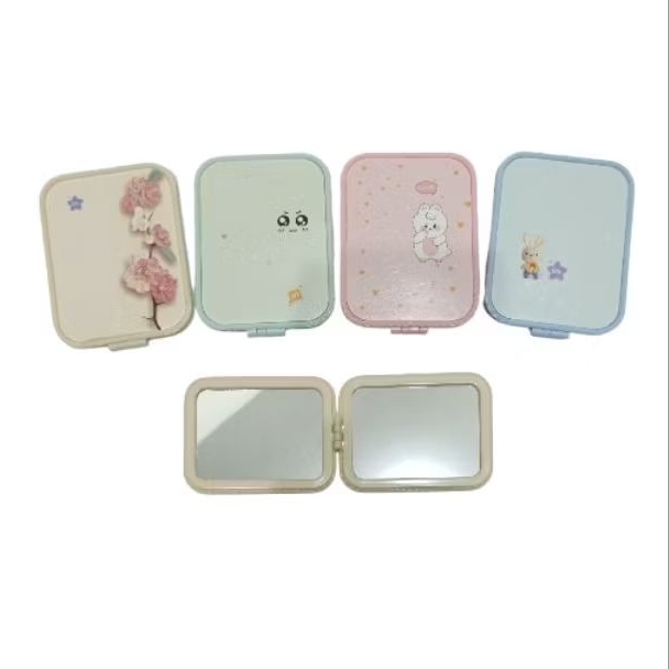 cermin kecil lipat / cermin 2 sisi / cermin lipat / cermin aesthetic/ cermin lucu