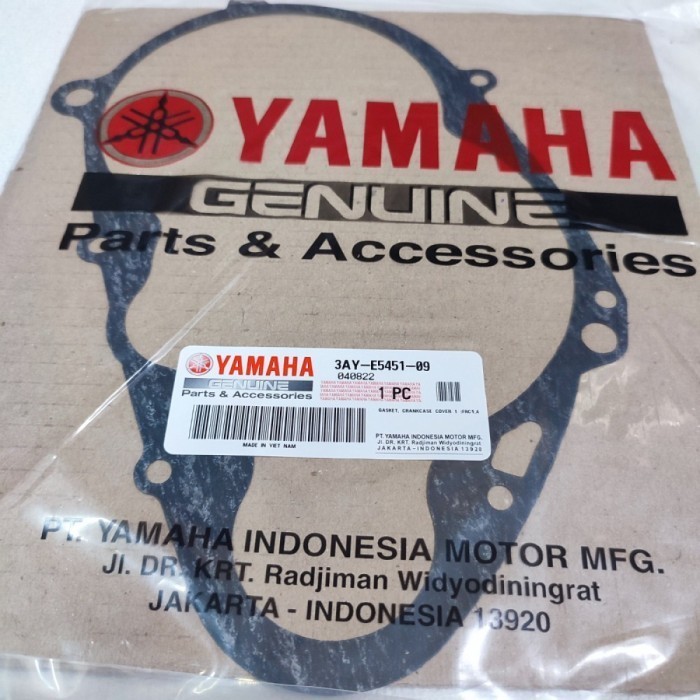 GASKET, CRANKCASE COVER 1 PAKING BAK BLOK KOPLING YAMAHA ALFA F1ZR ORI YGP ASLI / 3AY-E5451-09