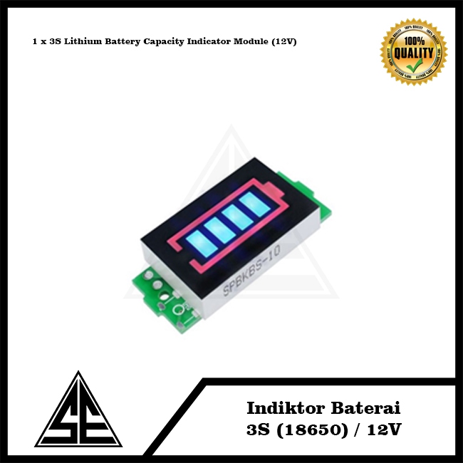 ARDUINO INDIKATOR BATERAI 3S (18650) 12V