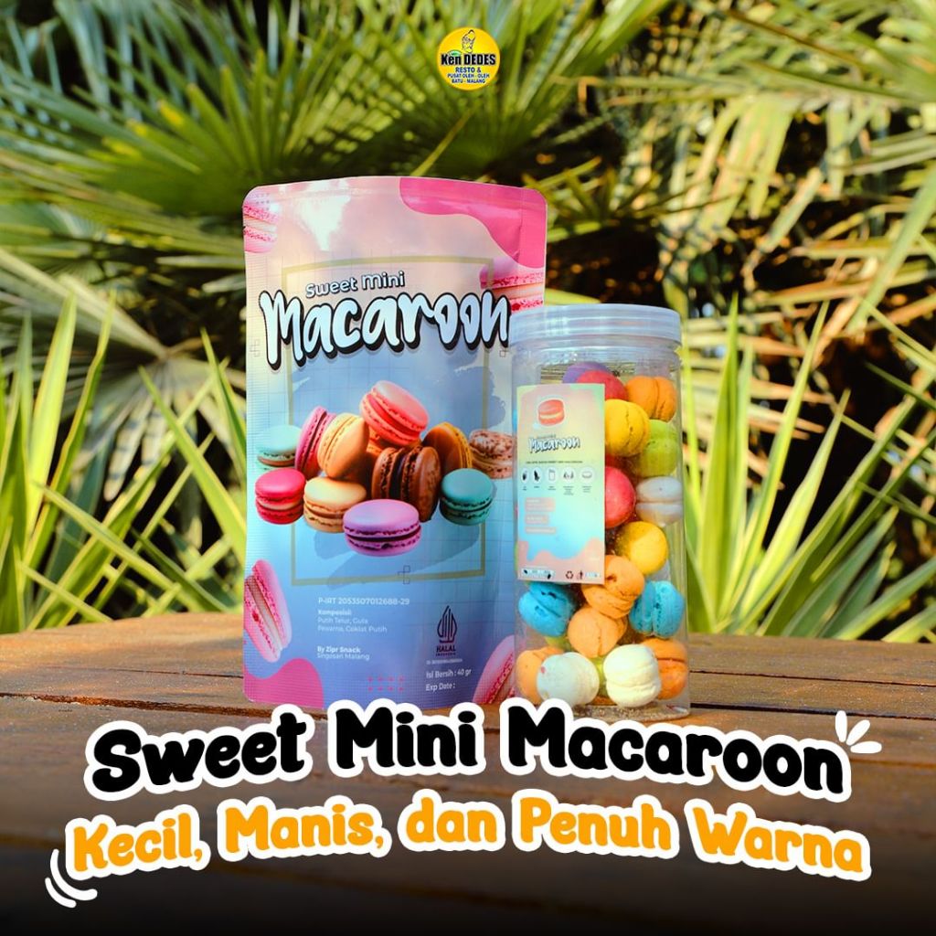 

Baby Macaron dalam toples pouch / sweet mini macaroon by zipr snack