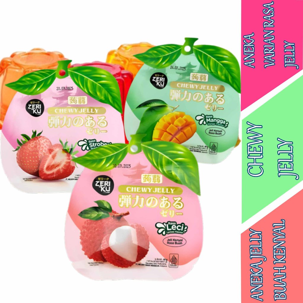 

Aneka Varian Rasa Jelly - Chewy Jelly - Aneka Jelly Buah Kenyal - 65gr