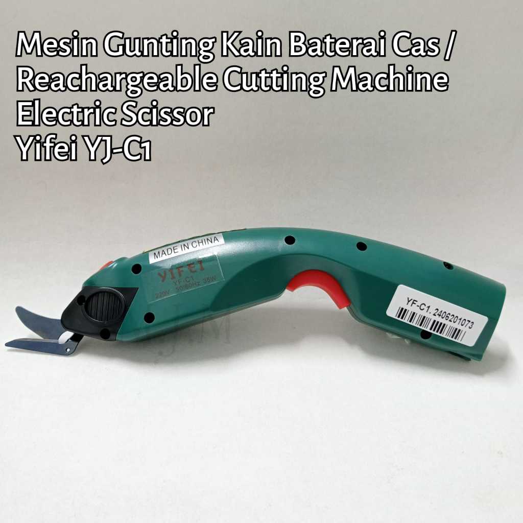MESIN GUNTING KAIN YIFEI YJ-C1 ( BATERAI CAS ) Rechargeable Cutting Machine Electric Scissor / MESIN