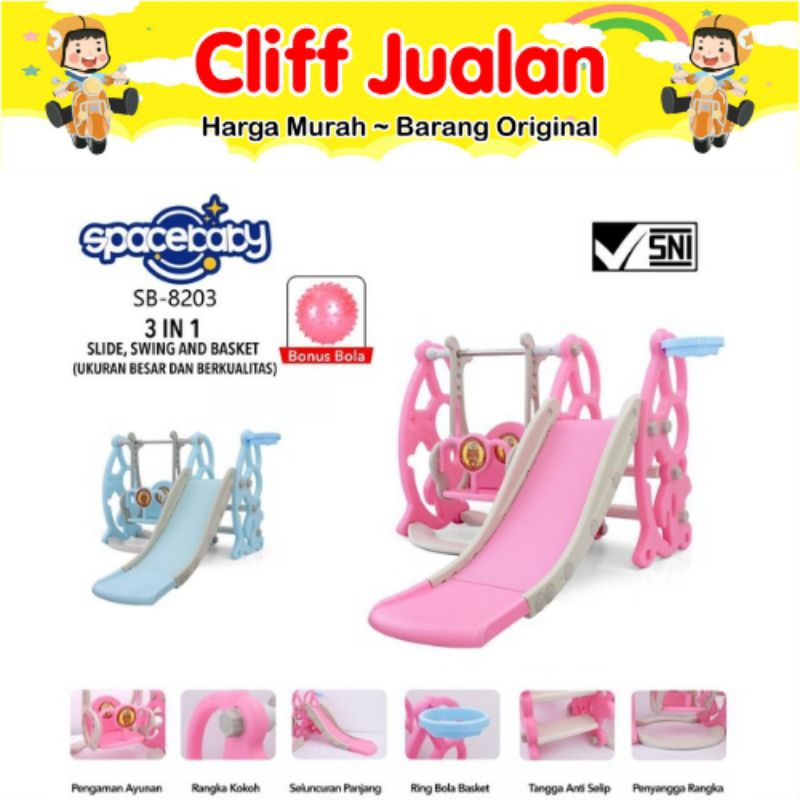 CLIFF JUALAN  PEROSOTAN AYUNAN ANAK SPACEBABY SB 8202/ SB 8203/ SB 8206/ SB 8207 PEROSOTAN AYUNAN AN