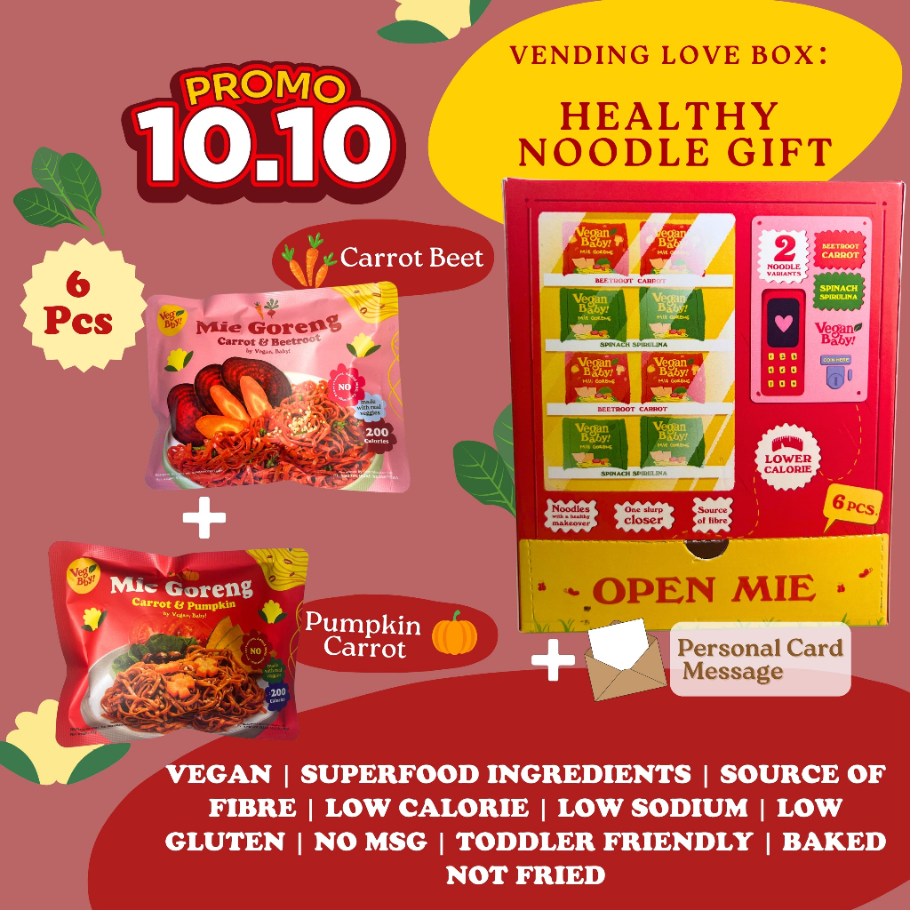 

[LIMITED!] 6 Pcs Vegan Baby Mie Goreng Wortel Bit Pumpkin Bit 6pcs - RED VENDING,'