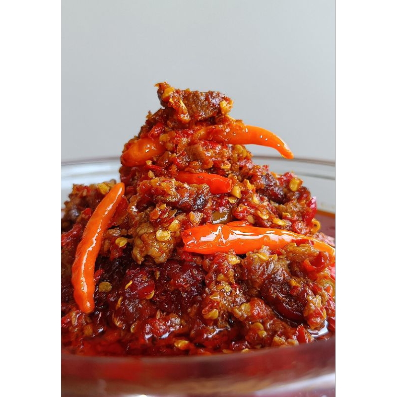 

Own Sambal Daging Sapi - Halal - kemasan 250ml - rasanya nendang nampoll nagih banget pedas asin gurihnya khas banget #sambaldaging #owensambal #ownsambal