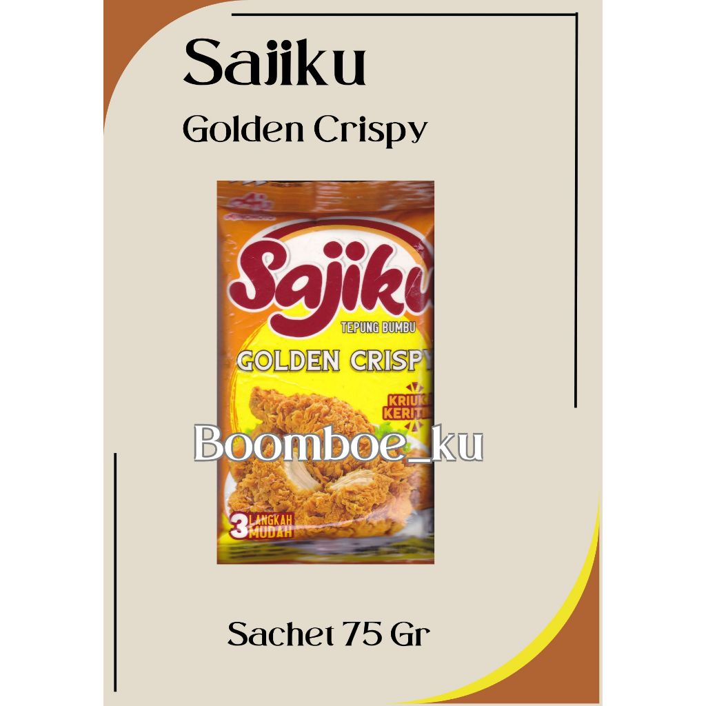 

Sajiku Tepung Bumbu Golden Crispy 75Gr