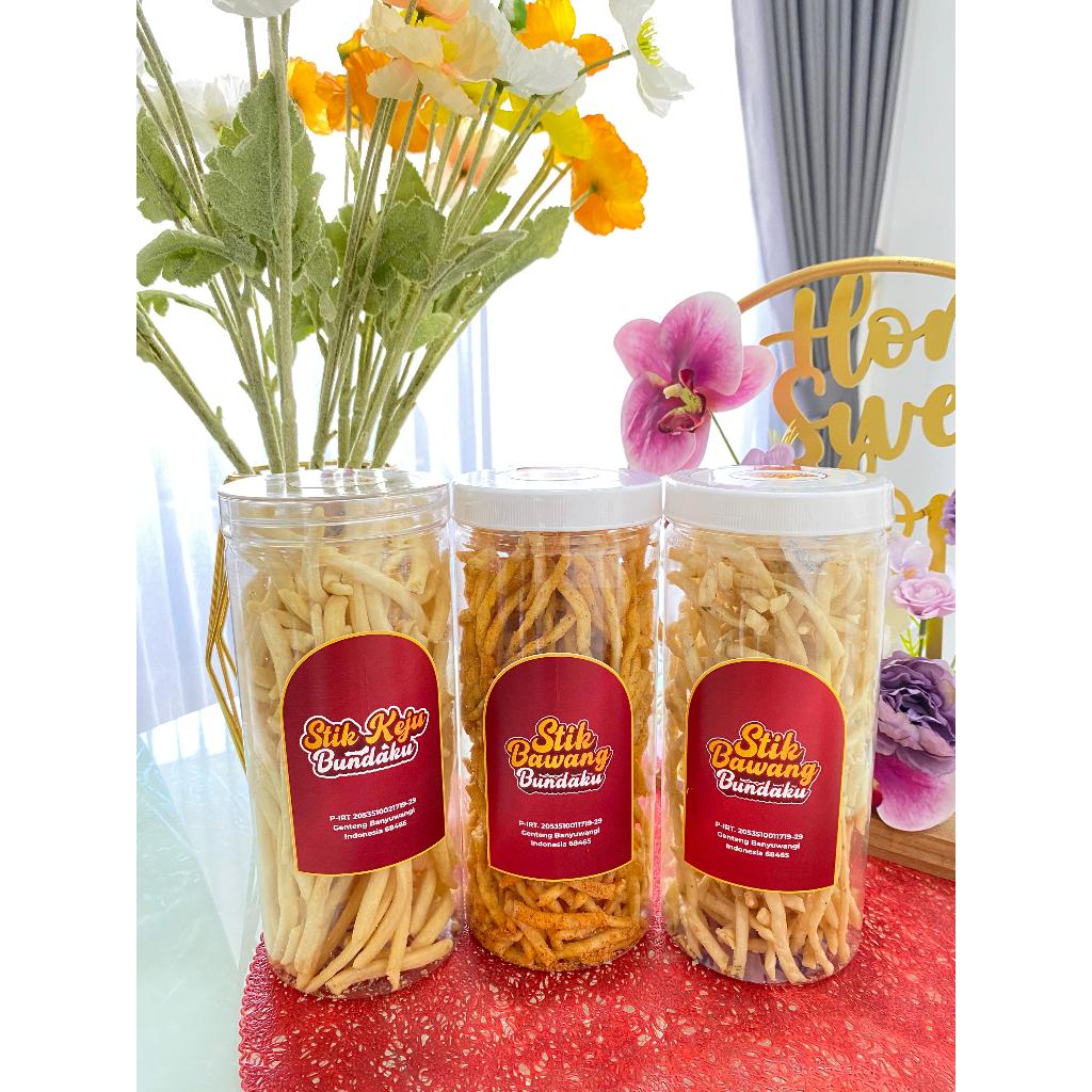 

Paket Hemat Bundle 3 Rasa / Stik Bawang Keju Bundaku Kemasan Toples