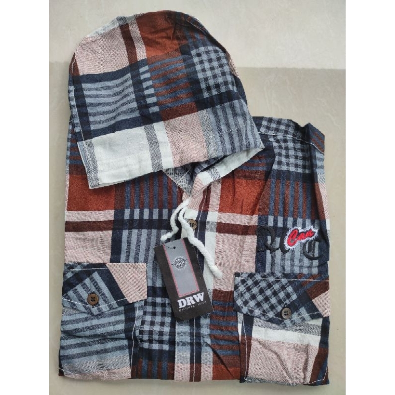 KEMEJA ANAK CEWEK TANGGUNG ABG HOODIE/ KEMEJA MOTIF KOTAK BAGUS / KEMEJA LENGAN PANJANG