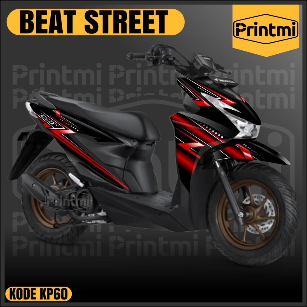 Sticker Decal Beat Street 2024 2025 New Full Body Stiker Motor Variasi Modif Racing Simple Keren KP6