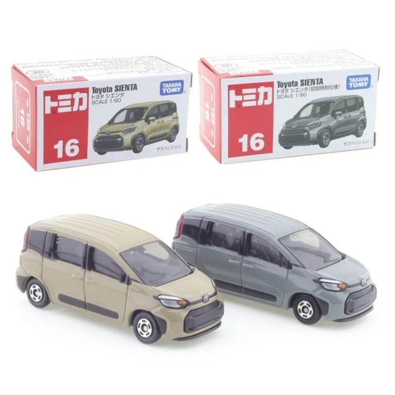 Mobil Mainan Toyota Sienta Model Diecast Warna Putih