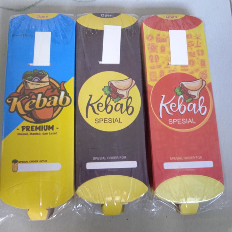 

100 Lembar bungkus kebab / Wadah kebab / Kemasan kebab / Dus kebab