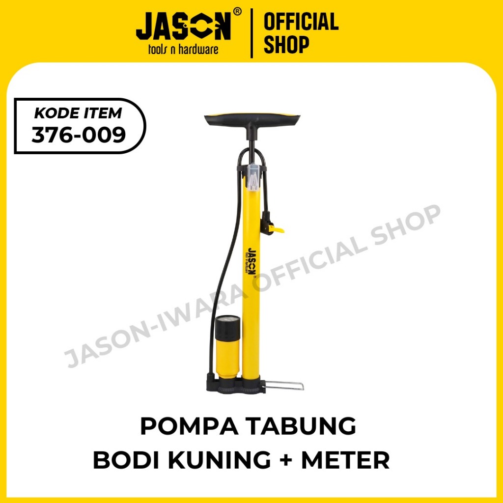 JASON POMPA TABUNG KUNING + METER POMPA SEPEDAH POMPA MOTOR 376009